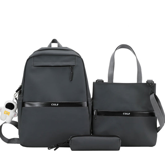 3 Pcs Set Harajuku Women Laptop Backpack Coating School Bags for Teenage Girl Kawaii College Student Kids Book Bag Rucksack