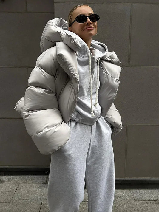 Thick Parkas Long Sleeve Top Women Autumn Winter Warm Coat Women&#8217;s Street Fashion Hoodies Woman Cotton-padded Jacket 2025