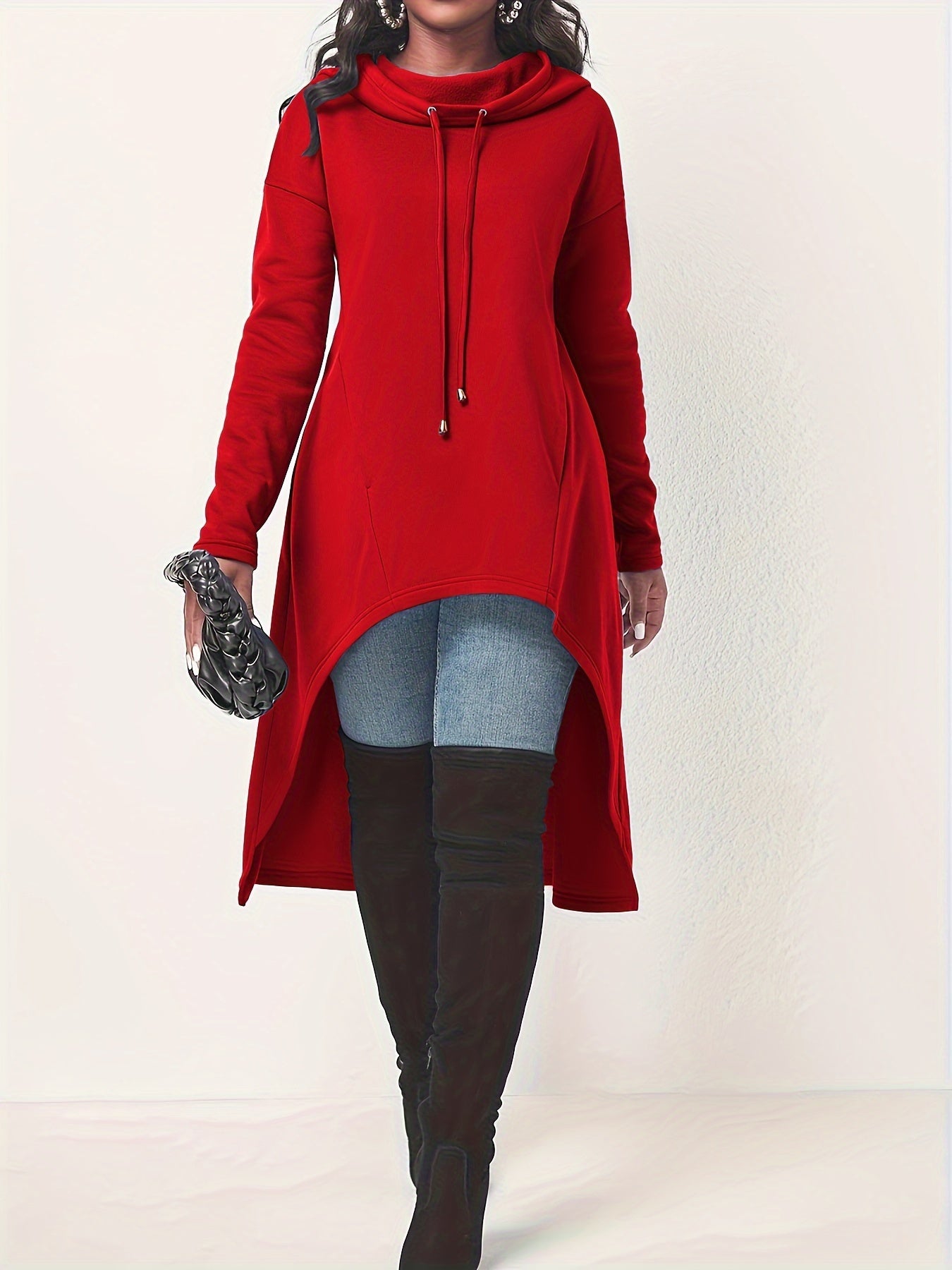 Casual Long Sleeve Drawstring Hoodie Sweatshirt KR0741