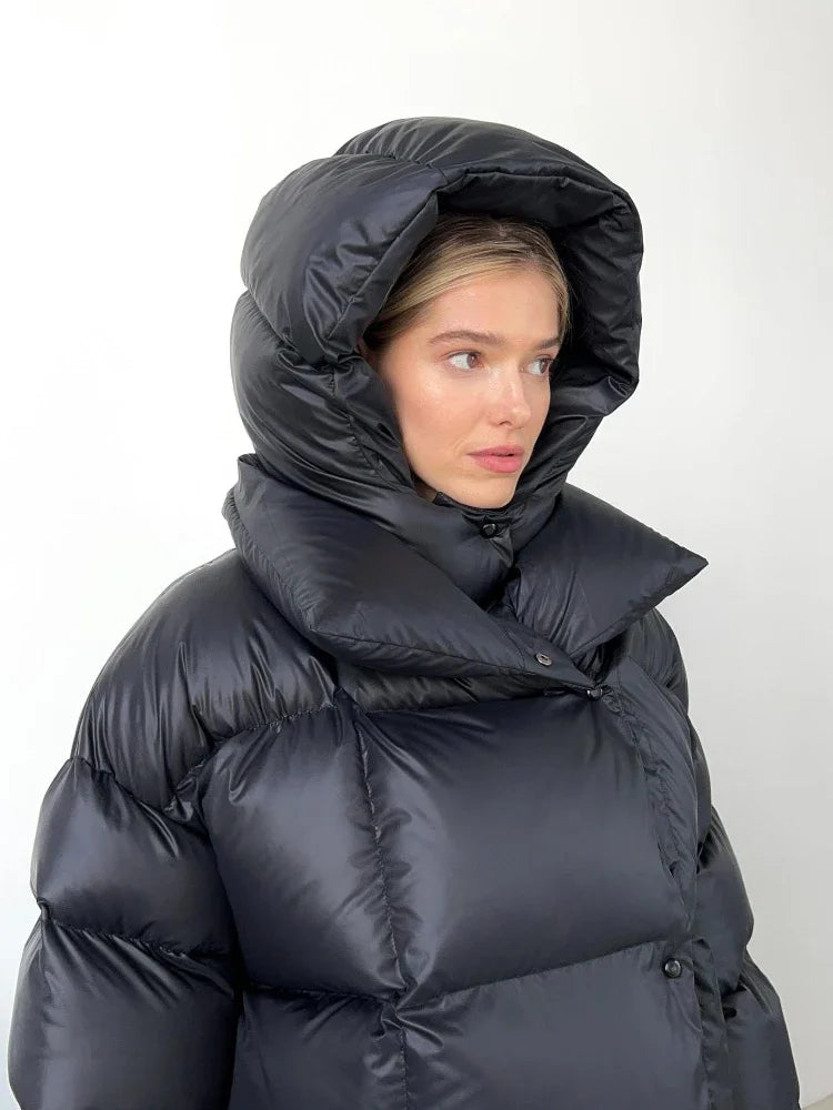 Thick Parkas Long Sleeve Top Women Autumn Winter Warm Coat Women&#8217;s Street Fashion Hoodies Woman Cotton-padded Jacket 2025