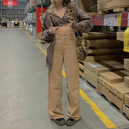 Women Vintage Wide Leg Pants
