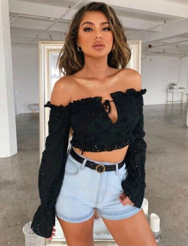 Womens Long Sleeve Sexy V Neck T-Shirt
