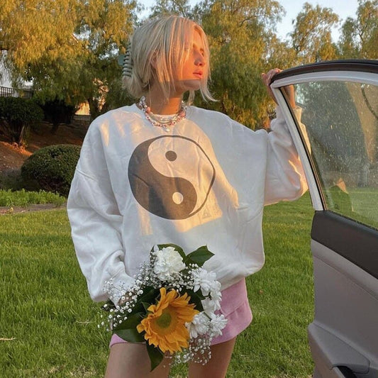 Y2K Sweatshirts Loose Vintage Streetwear Women Casual Chic Clothes Retro Harajuku Tops Holiday Outfits 90s Fashion Hoodies
