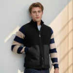 Casual waistcoat with big pockets in lambswool